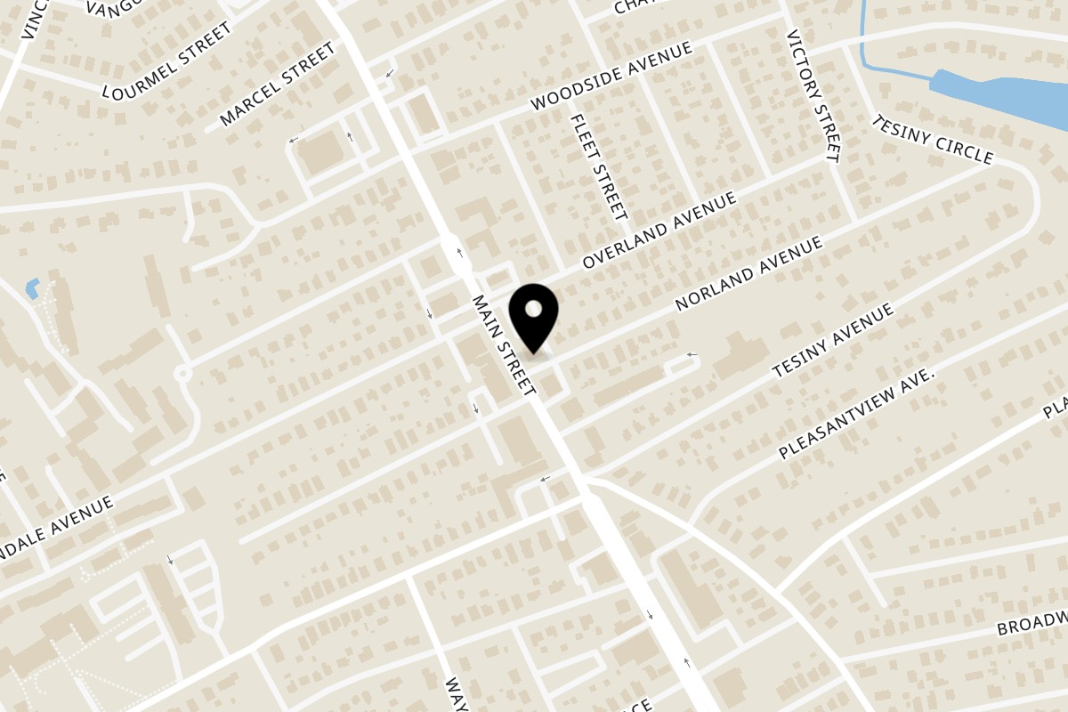 Map showing the location of Cana Brazilian Fusion on 3916 Main St in Bridgeport